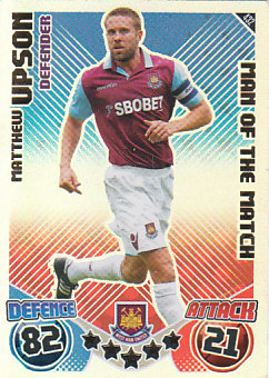 Matthew Upson West Ham United 2010/11 Topps Match Attax Man of the Match #432